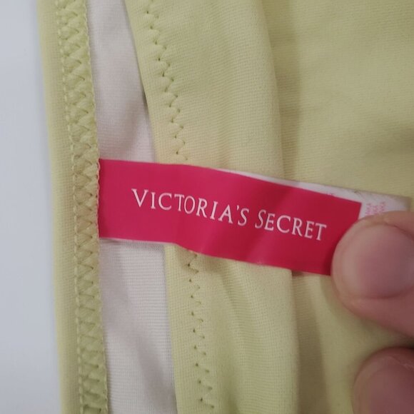 Victoria's Secret Women's Retro Pale Lime Ruched Bikini Swim Bottoms 2013 Size L - Picture 3 of 6